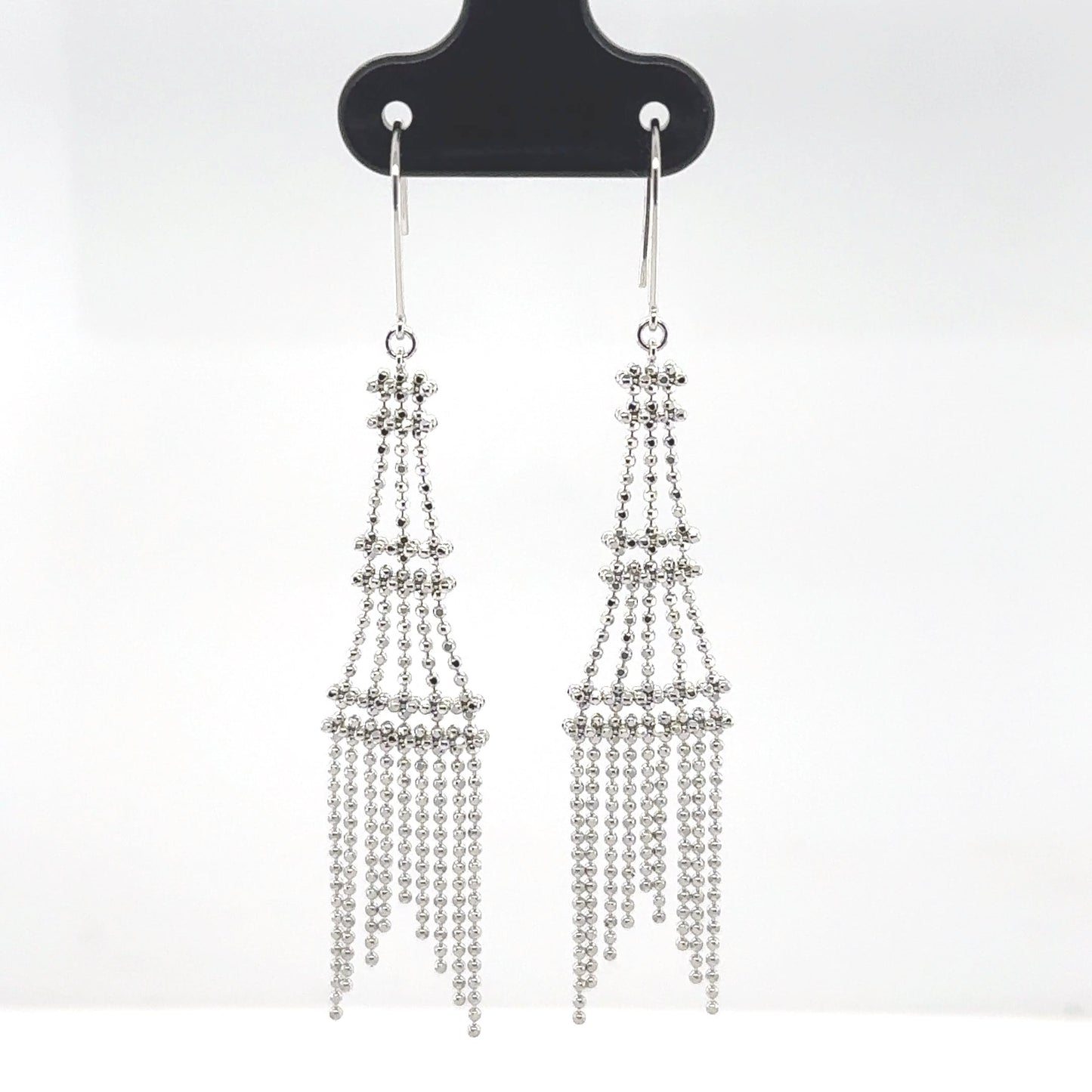 White gold earring