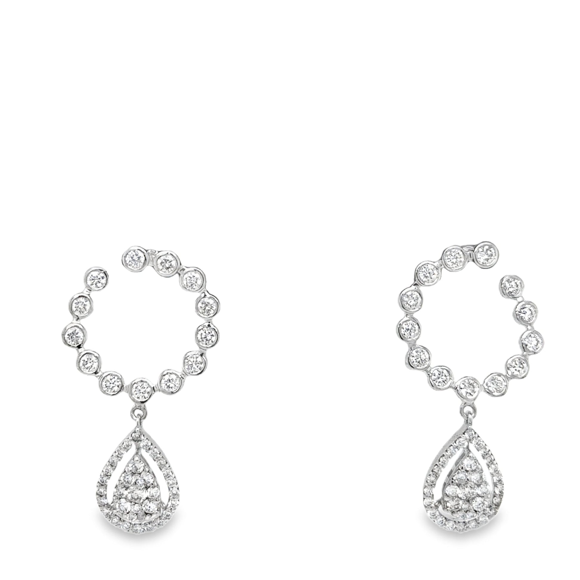 White Gold-Diamond-Earrings