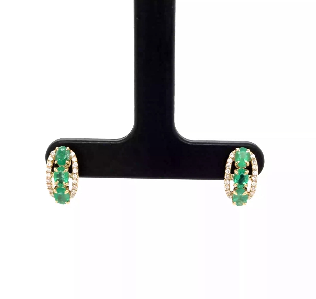 Gold-Emerald-Diamond-Studs 