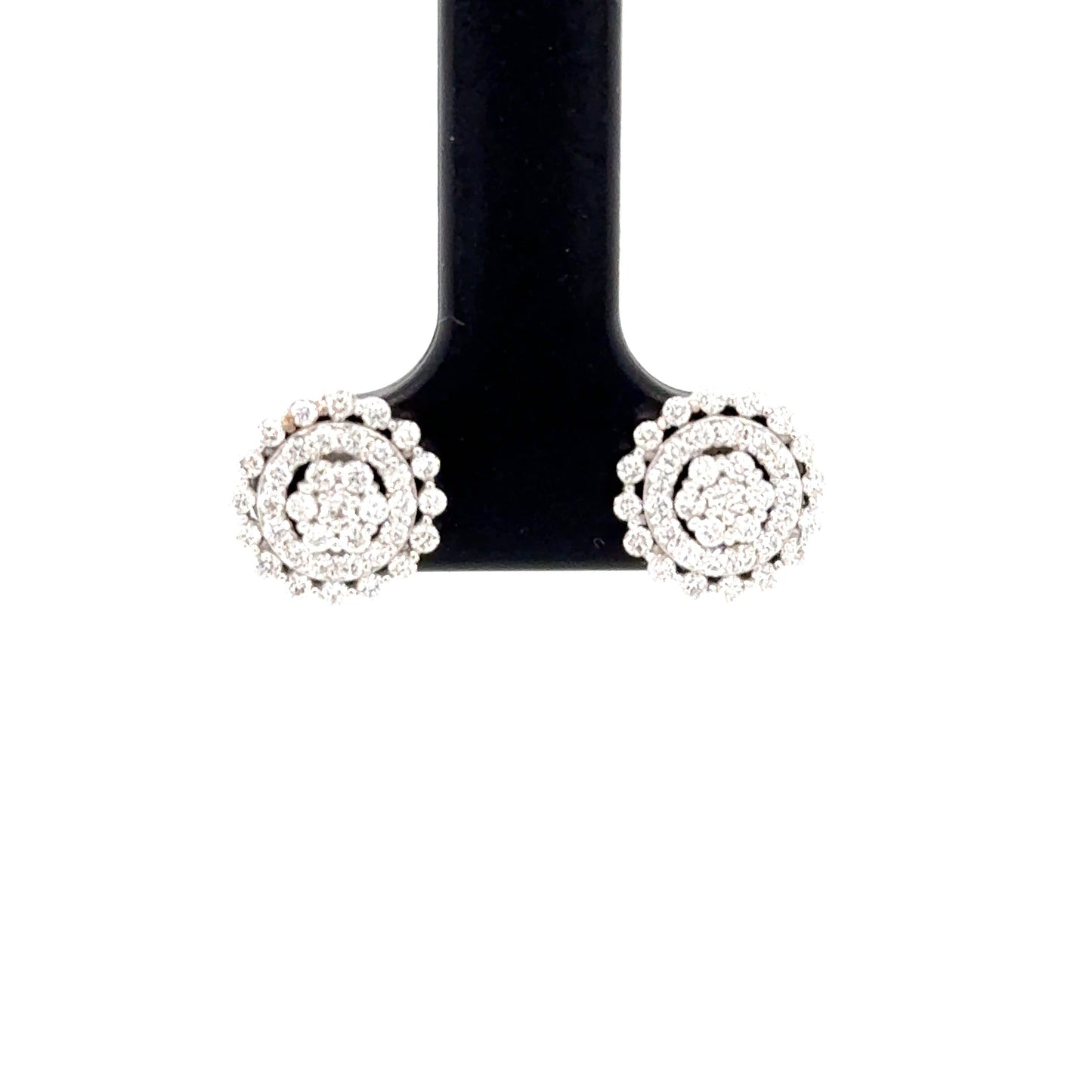 White Gold-Diamond-Circular-Studs 