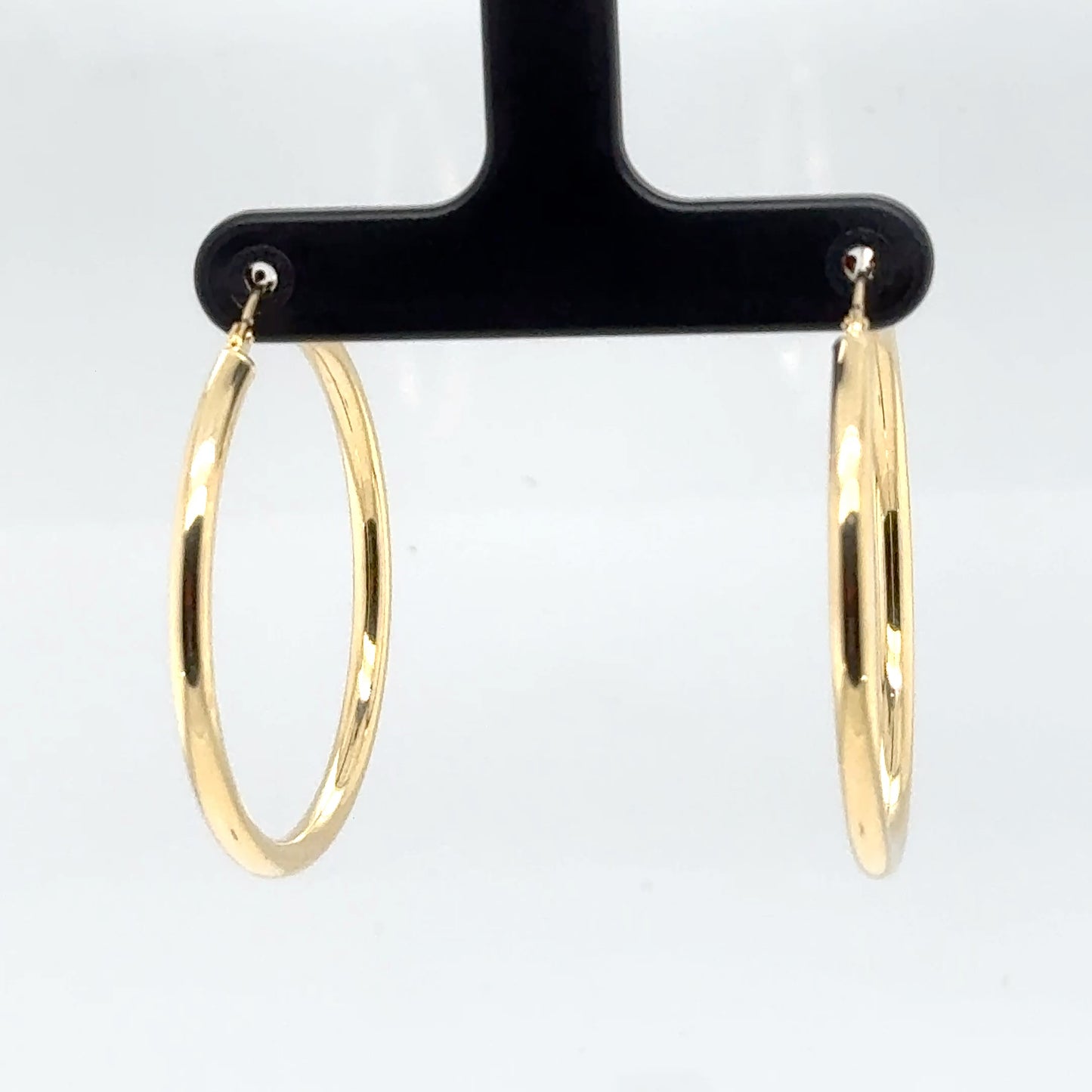 18K Gold (3mm x 30mm)  Hoop Earring